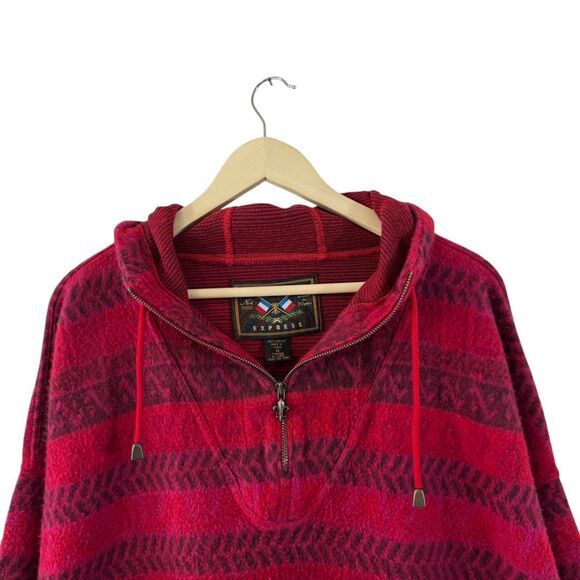 Vintage Express French Country Medium Pullover Fleece Jacket Hoodie Womens - Picture 5 of 15